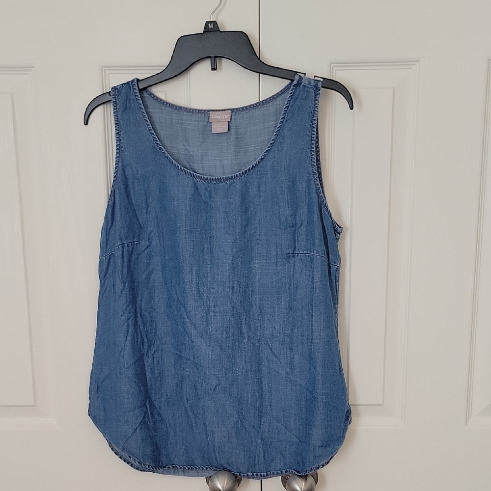 Chico's Blue Denim Tank Top